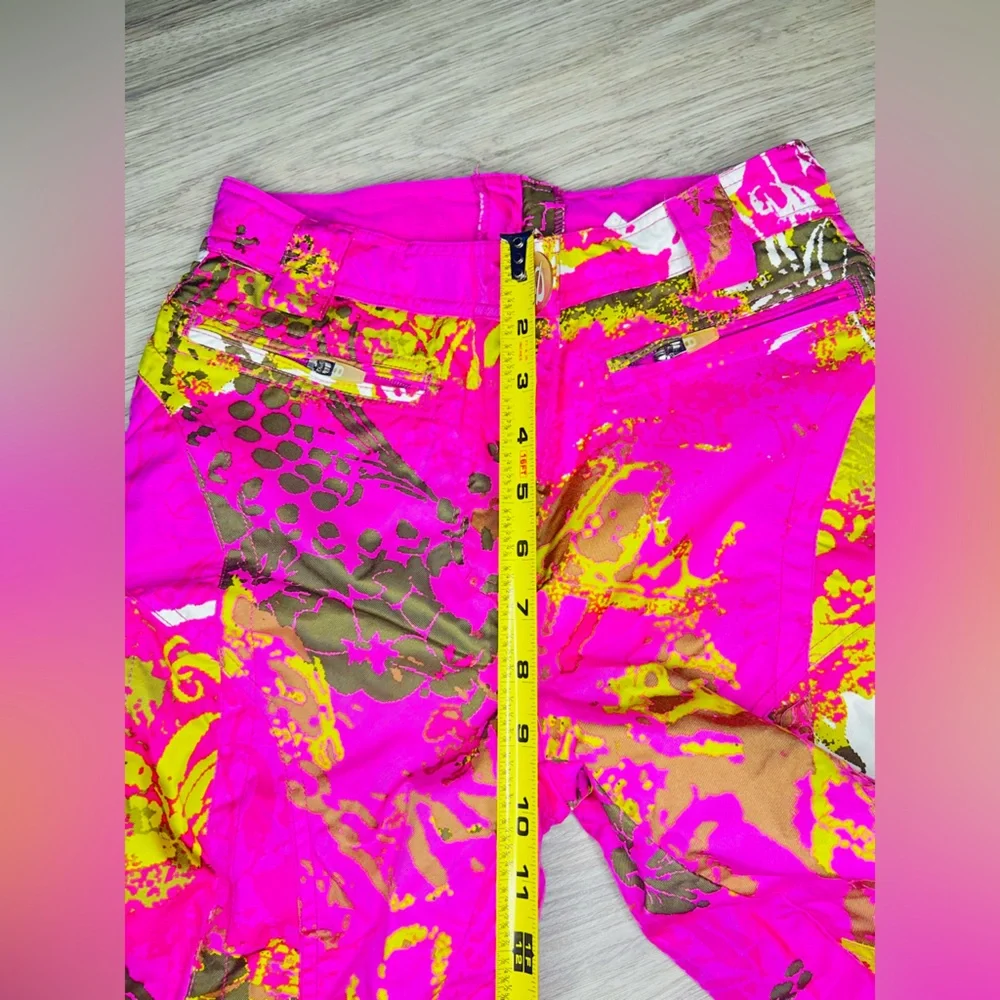 Obermeyer girls size 10 pink/green/wht insulated waterproof snow pants MSRP $140